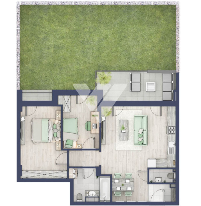  Apartament premium 3 camere 63 mp utili parter inalt- Turnisor Sibiu