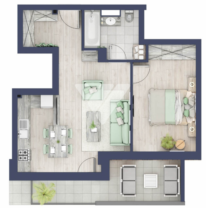  Apartament premium 2 camere si balcon etaj 1 - Turnisor Sibiu