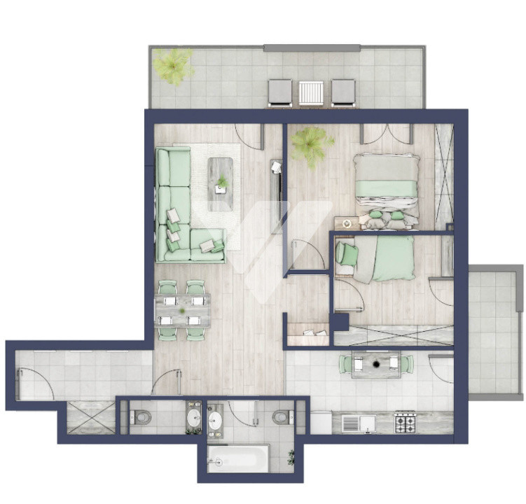  Apartament premium 3 camere 70 mp utili  etaj 2 cu lift  - zona Turnisor Sibiu