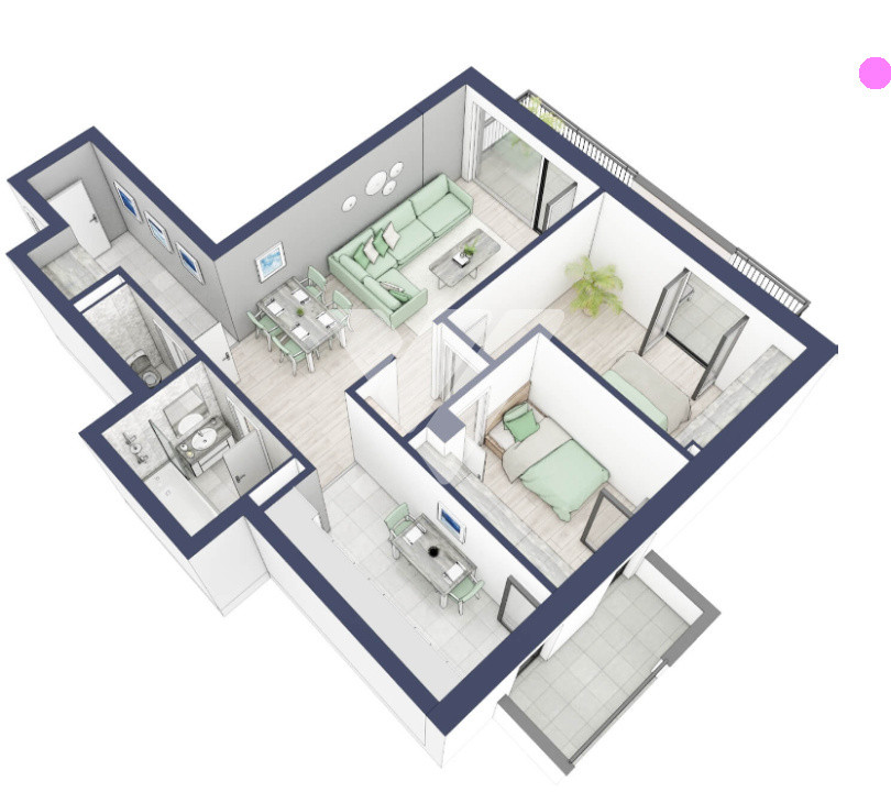  Apartament premium 3 camere 70 mp utili  etaj 2 cu lift  - zona Turnisor Sibiu