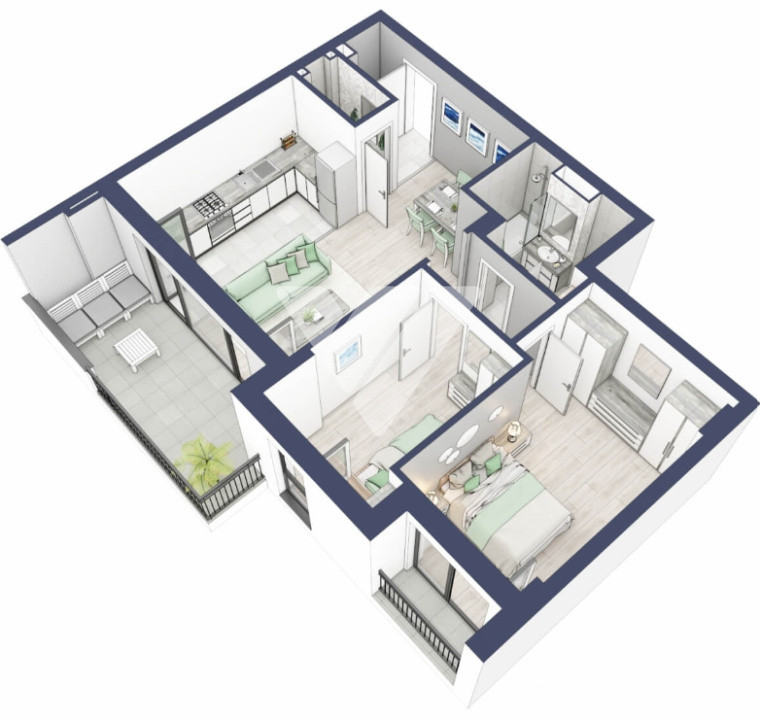  Apartament premium 3 camere si boxa - zona Turnisor Sibiu