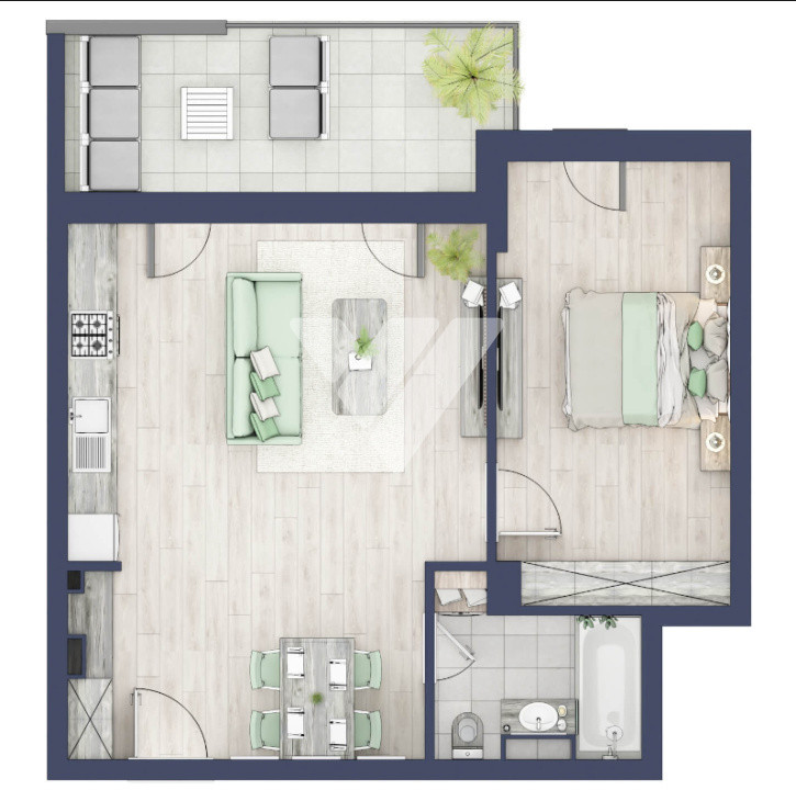  Apartament premium 2 camere 51 mp etaj 3 cu lift - Turnisor Sibiu