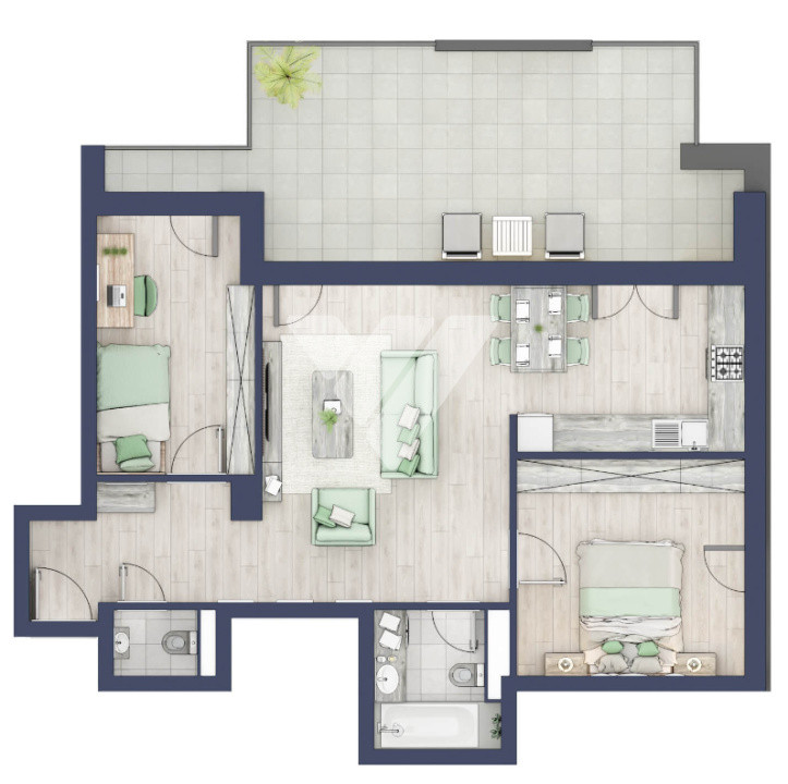  Apartament premium 3 camere 67 mp etaj 3  - Turnisor Sibiu