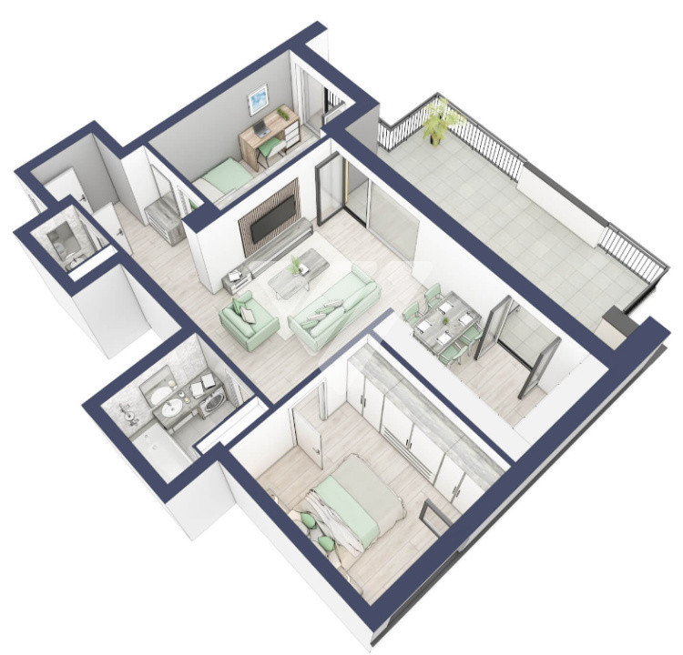  Apartament premium 3 camere 67 mp etaj 3  - Turnisor Sibiu