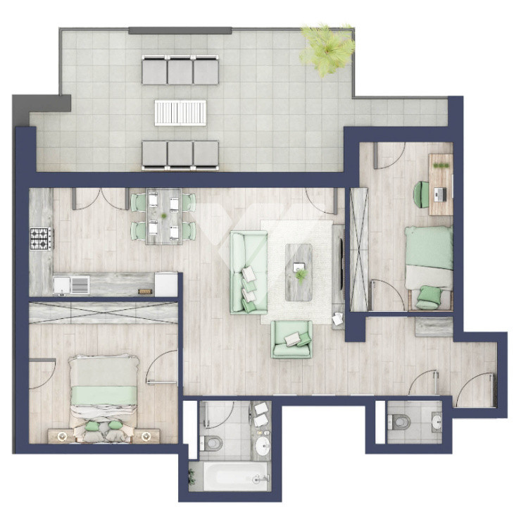  Apartament premium 3 camere etaj 3 cu terasa  - Turnisor Sibiu