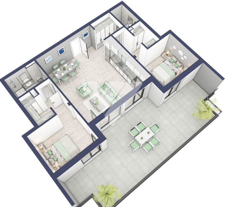  Apartament premium 3 camere etaj retras cu terasa   - Turnisor Sibiu