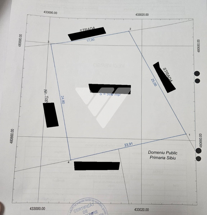 De vanzare teren intravilan 500 mp cu PUZ aprobat zona Veterani Sibiu