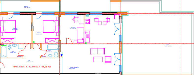 Penthouse modern cu terasa si balcon etaj retras cu lift  - zona Doamna Stanca