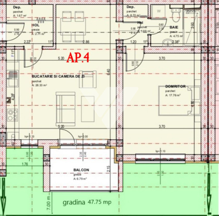 Apartament 2 camere cu gradina LA CHEIE si 2 locuri de parcare - Selimbar Sibiu 