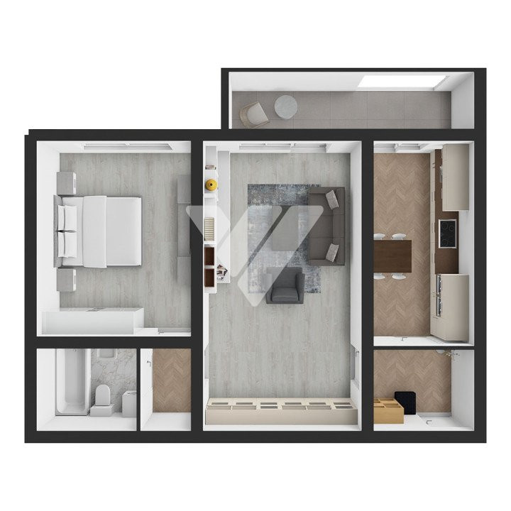 Apartament 2 camere  72 mp utili si balcon de 8 mp - Selimbar Sibiu