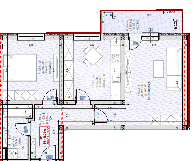 Apartament complet decomandat 2 camere etaj 2  - zona Selimbar SIBIU