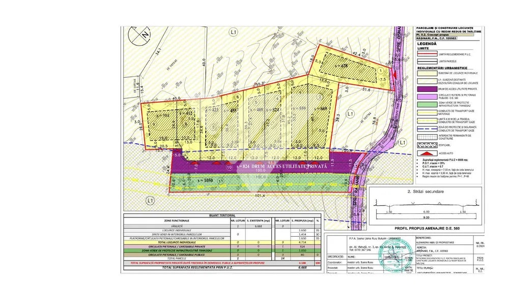 Teren pentru dezvoltare imobiliară – 9 loturi - 5764 mp Rasinari