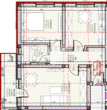 Apartament  2 camere etaj 1 cu bucatarie separata -zona Selimbar SIBIU