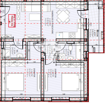 Apartament spatios 3 camere decomandat etaj 2 -zona Selimbar SIBIU