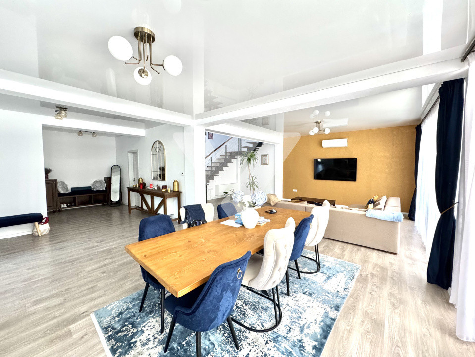 Casa de lux 4 camere terasa pivnita si teren 1007 mp Daia Noua Sibiu