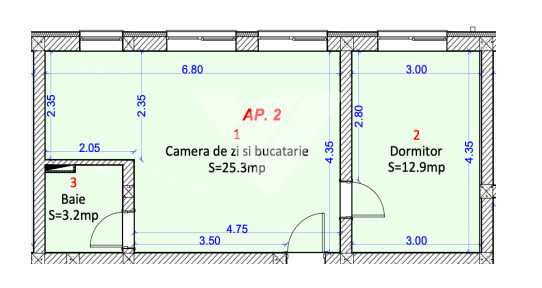 Apartament luminos 2 camere parter Selimbar - zona Shopping City 