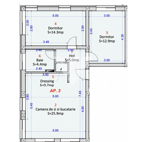 Apartament 3 camere parter cu loc de parcare - zona Selimbar
