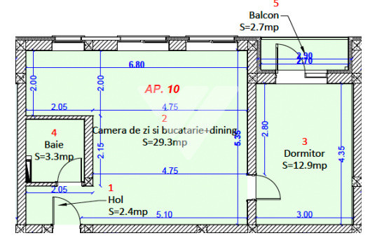 Apartament NOU 2 camere etaj 2 in Selimbar - zona Shopping City 