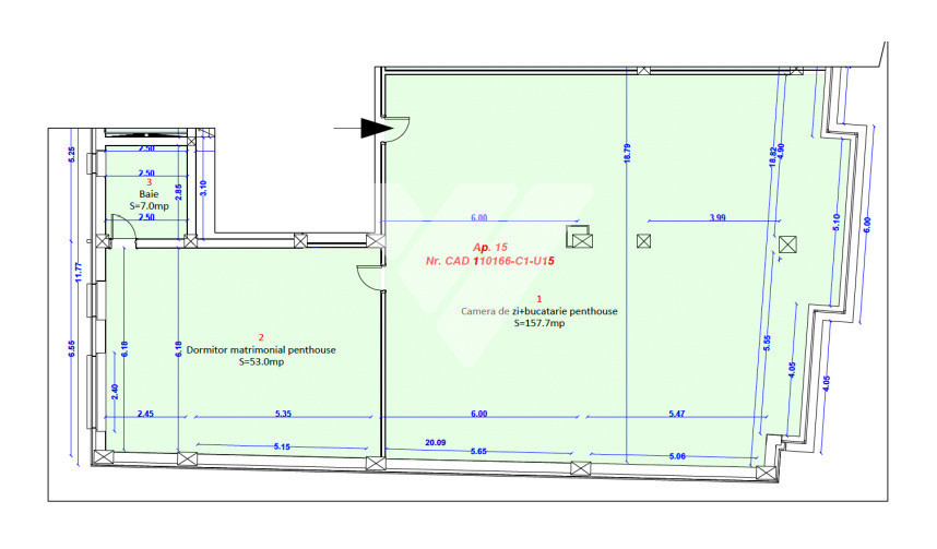 Penthouse extrem de spatios 218 mp utili-Selimbar zona Shopping City 