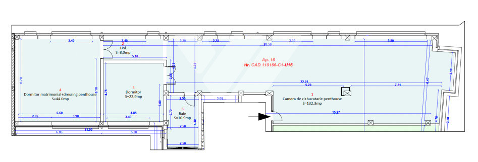 Penthouse NOU 218 mp utili etaj 2 - Selimbar zona Shopping City 