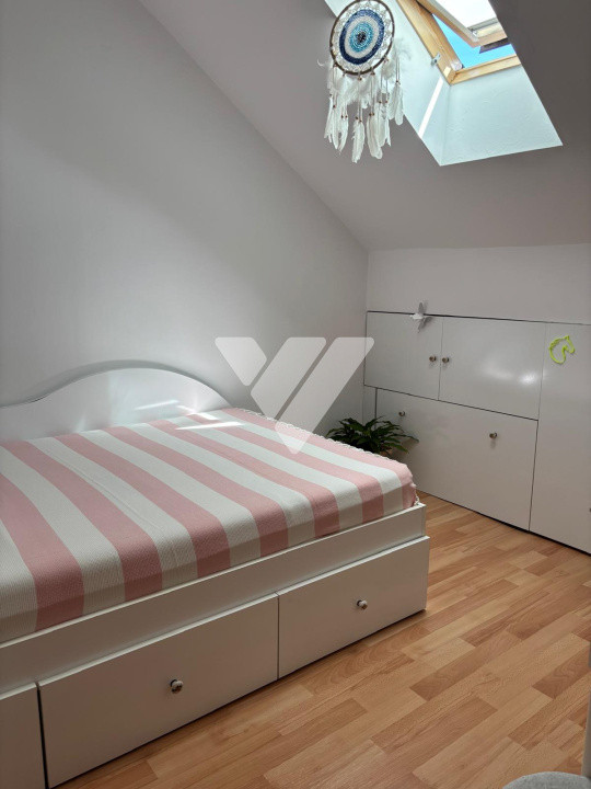 Apartament 3 camere la mansarda mobilat 76 mp Ciresica Sibiu