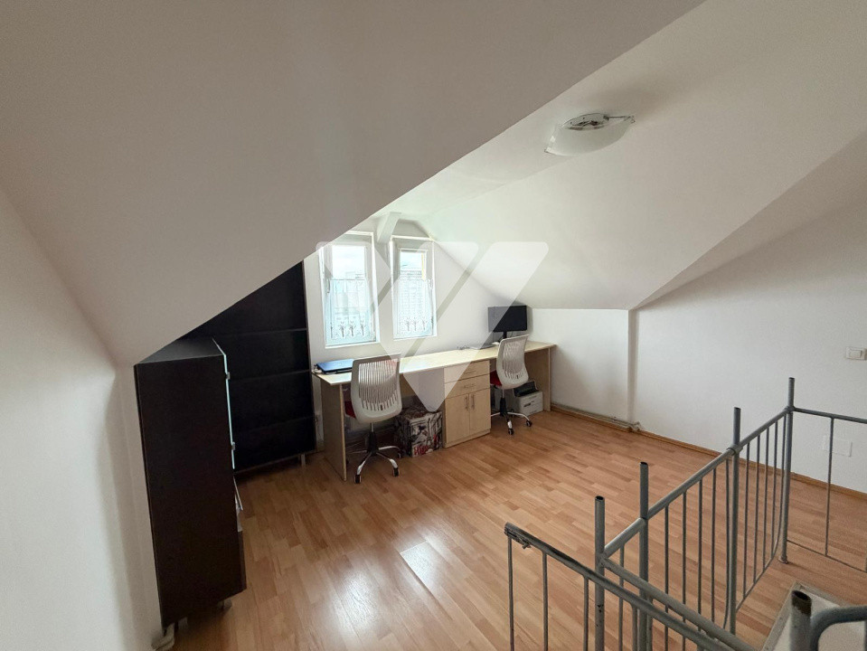 Apartament 3 camere la mansarda mobilat 76 mp Ciresica Sibiu