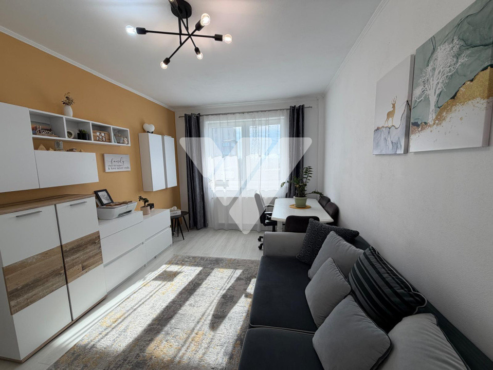 Apartament 2 camere mobilat modern etaj 2 balcon zona Turnisor Sibiu