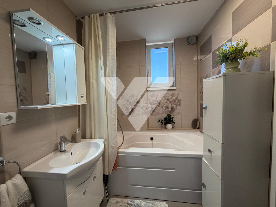 Apartament 2 camere mobilat modern etaj 2 balcon zona Turnisor Sibiu