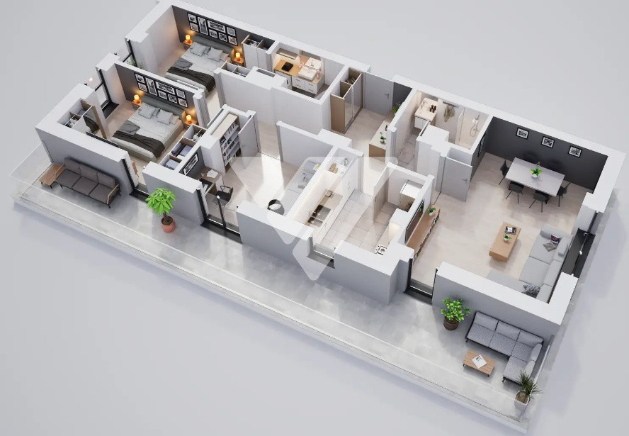 Apartament spatios 4 camere 90 mp utili etaj 2- zona Calea Surii Mici