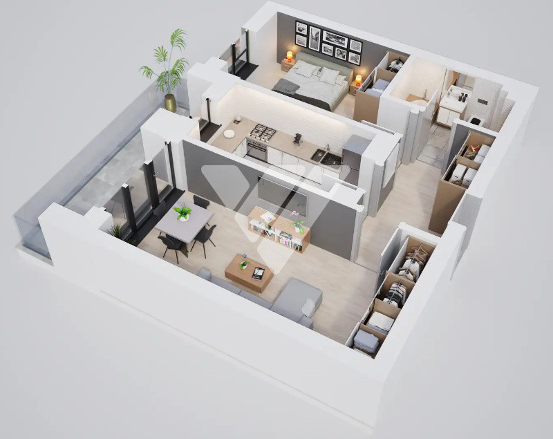 Apartament 2 camere cu balcon etaj 3 si lift - zona Calea Surii Mici