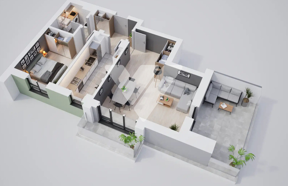 Apartament NOU 2 camere cu doua balcoane si lift-zona Calea Surii Mici