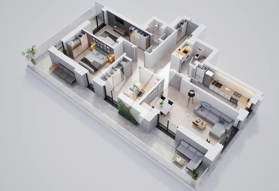 Apartament spatios 4 camere si balcon de 35 mp- zona Calea Surii Mici