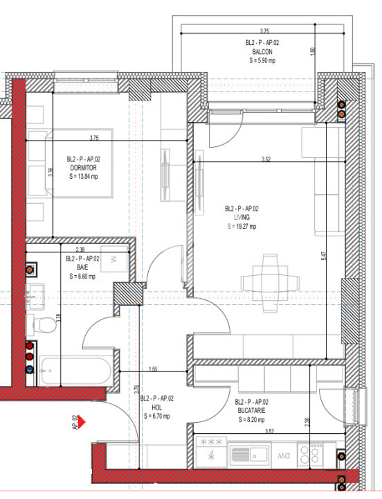 Apartament luminos 2 camere cu balcon parter - zona Calea Surii Mici