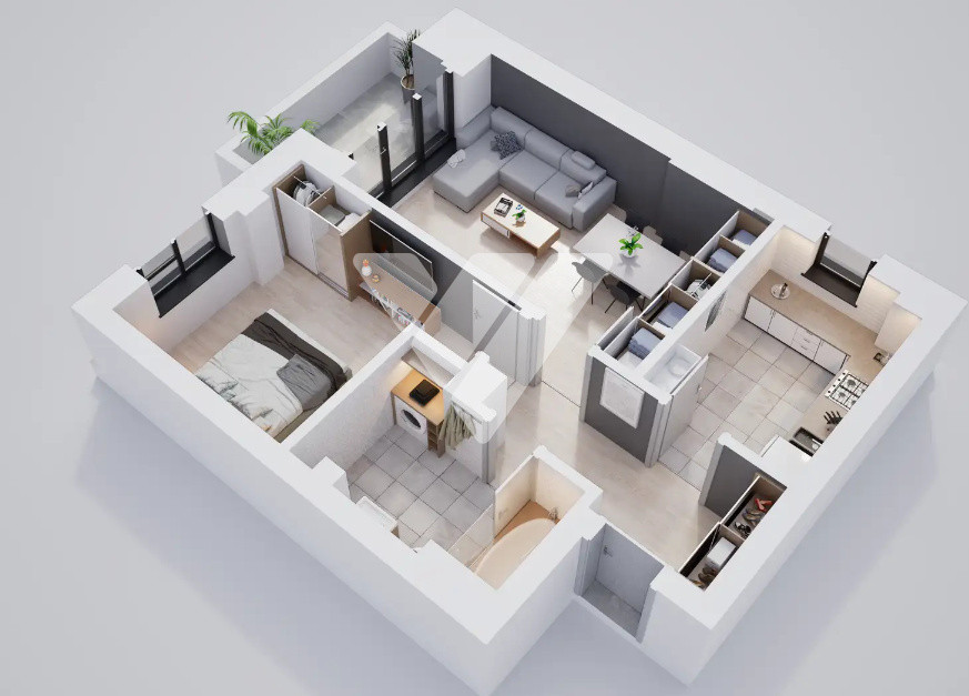 Apartament luminos 2 camere cu balcon parter - zona Calea Surii Mici