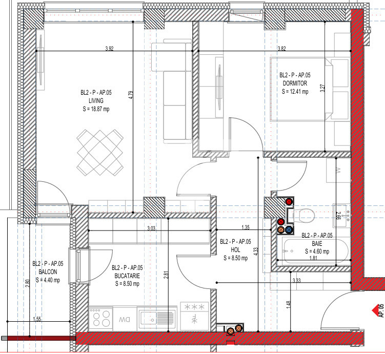 Apartament 2 camere cu balcon parter - zona Calea Surii Mici