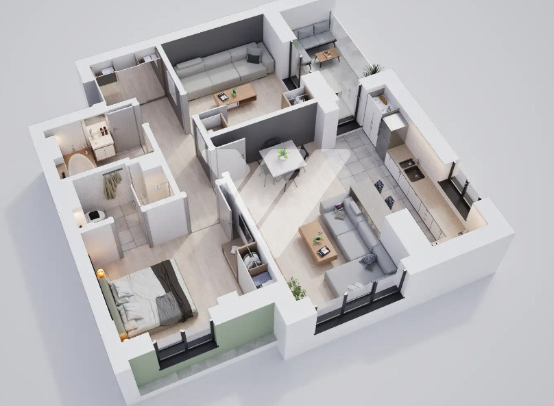 Apartament NOU 3 camere 68 mp utili si balcon - zona Calea Surii Mici