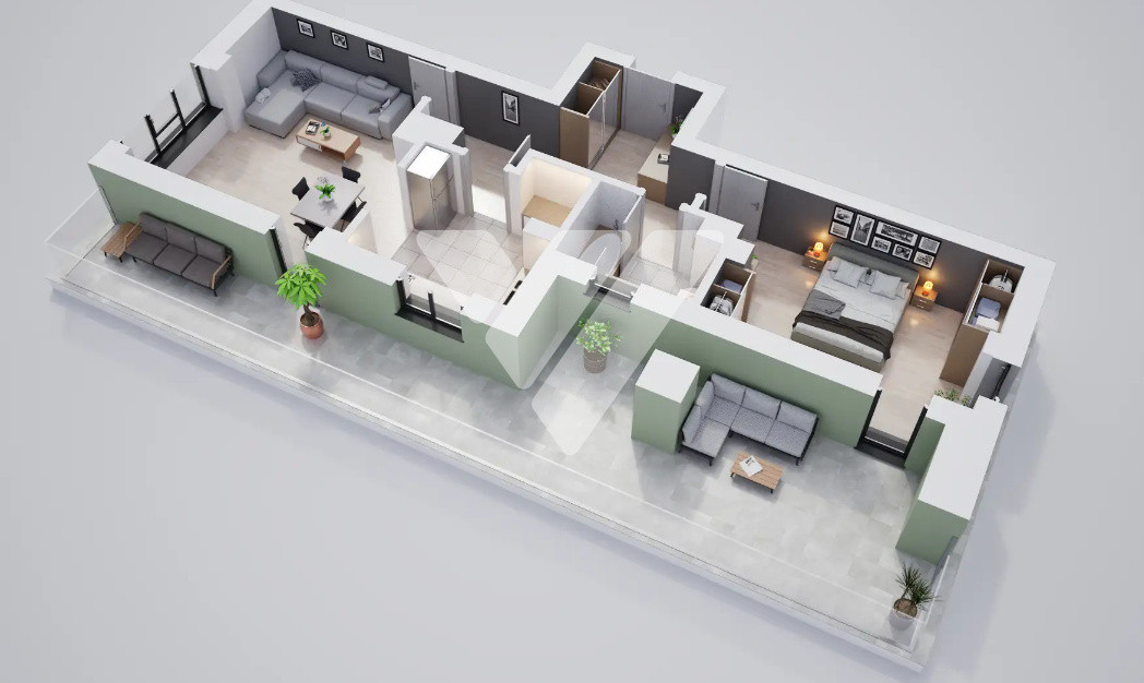 Apartament 2 camere cu balcon de 35 mp etaj 3 - zona Calea Surii Mici