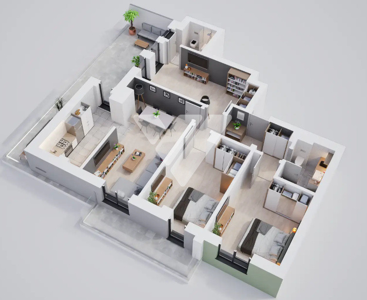 Apartament 4 camere 92 mp si balcon de 33 mp - zona Calea Surii Mici