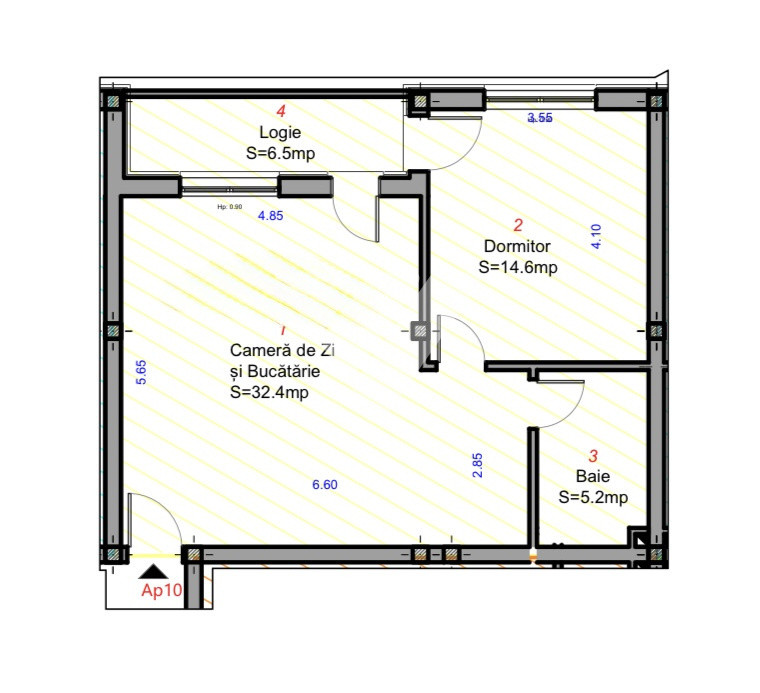 Apartament 2 camere LA CHEIE intabulat in Selimbar Sibiu