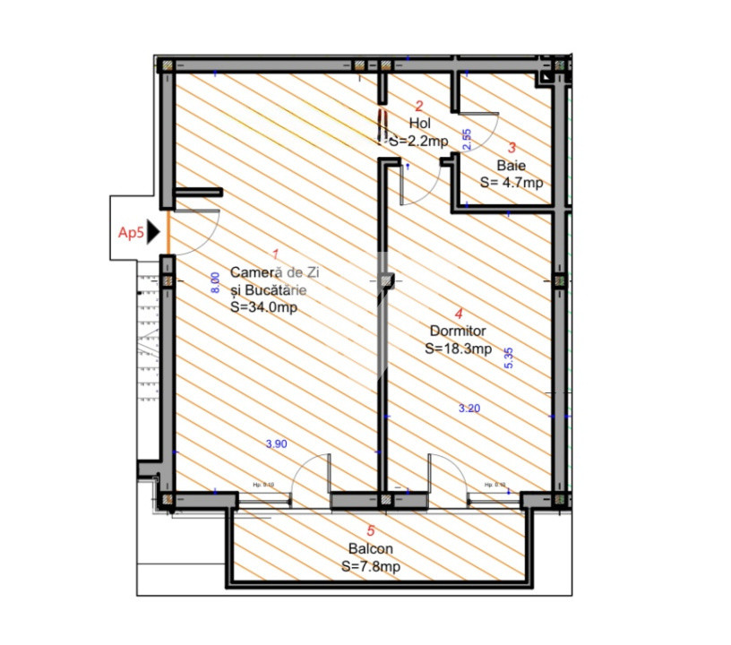 Apartament 2 camere LA CHEIE etaj 1 in Selimbar Sibiu