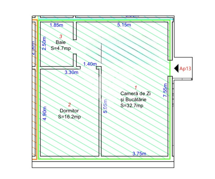 Apartament intabulat 2 camere 54 mp LA CHEIE in Selimbar Sibiu