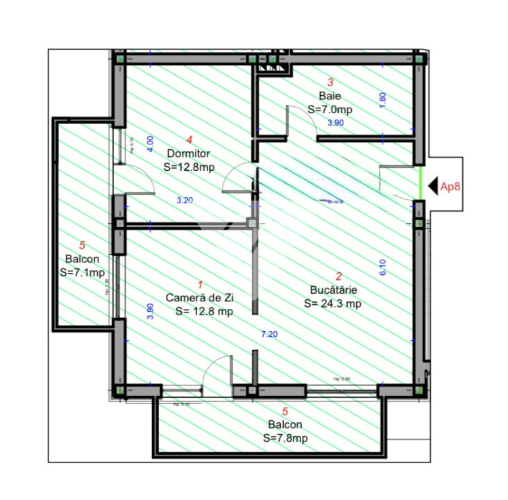 Apartament 2 camere LA CHEIE etaj 1 in Selimbar Sibiu