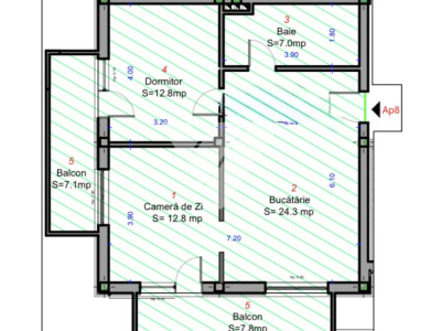 Apartament 2 camere LA CHEIE etaj 1 in Selimbar Sibiu