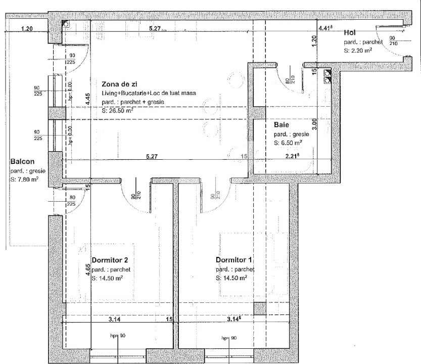 Apartament nou 3 camere cu balcon parcare etaj 2 in Selimbar Sibiu