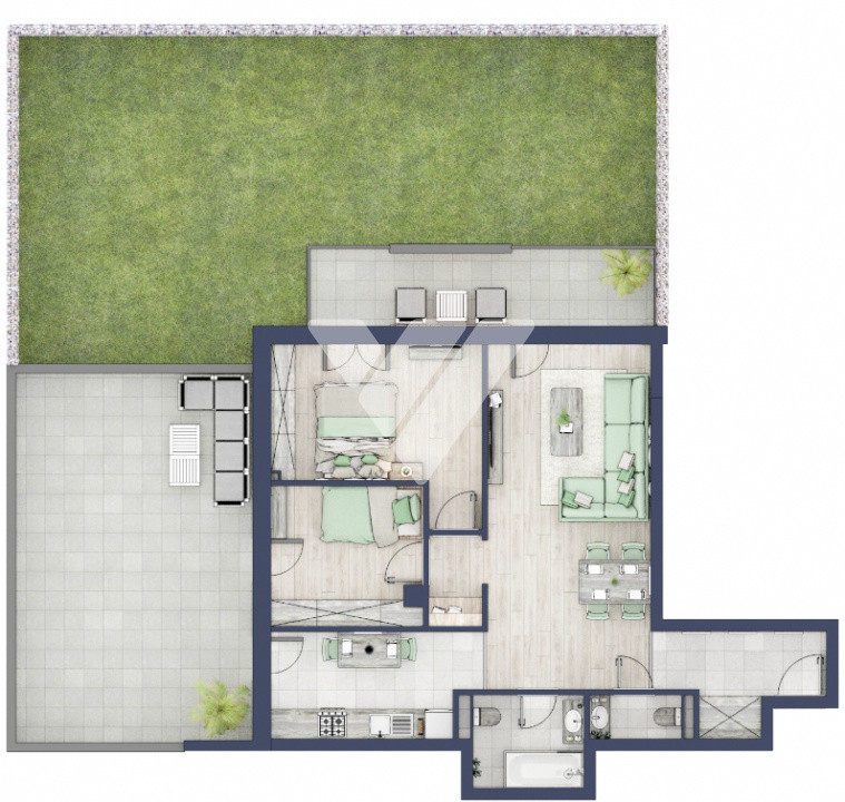  Apartament premium 3 camere 70 mp utili parter inalt - Turnisor Sibiu