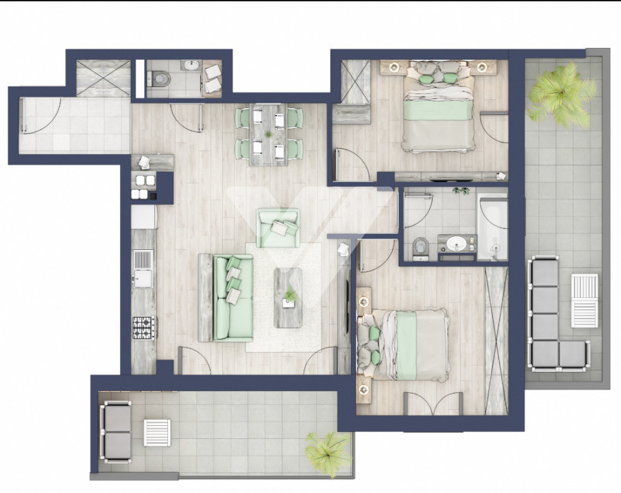  Apartament premium 3 camere si terasa parter inalt - Turnisor Sibiu