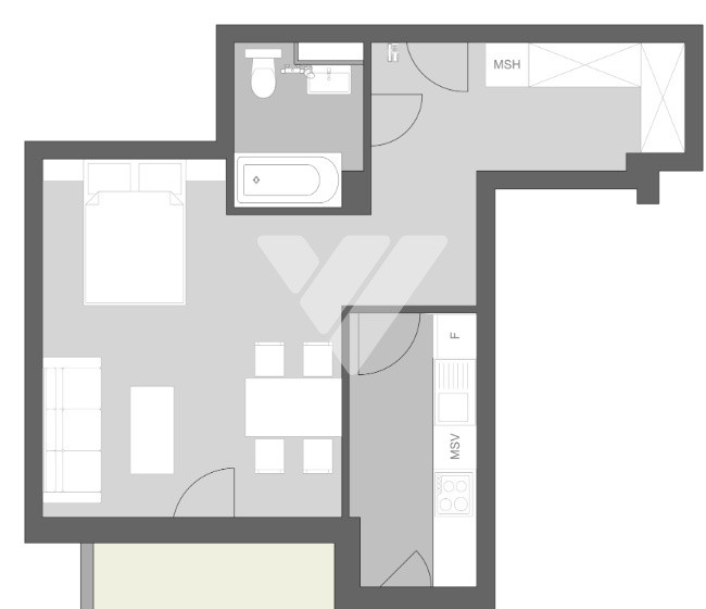 Studio premium cu terasa parter inalt - Turnisor Sibiu