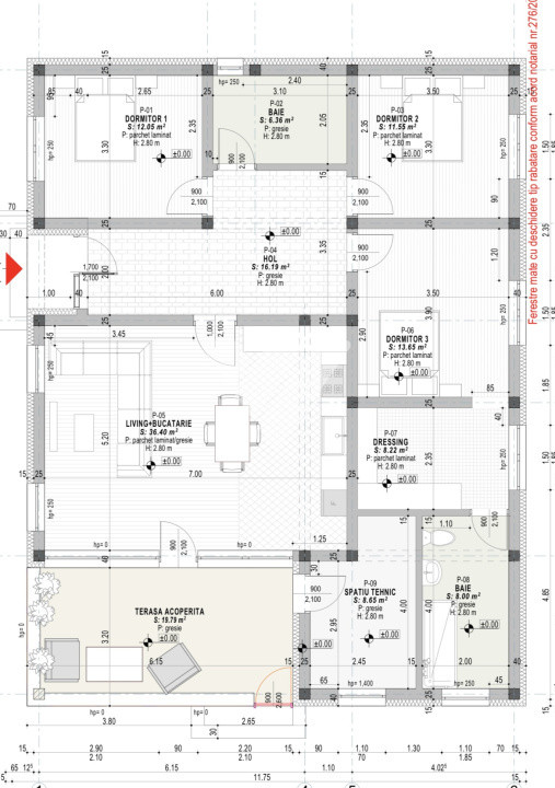 Casa individuala 4 camere pe un singur nivel teren 855 mp Vestem Sibiu