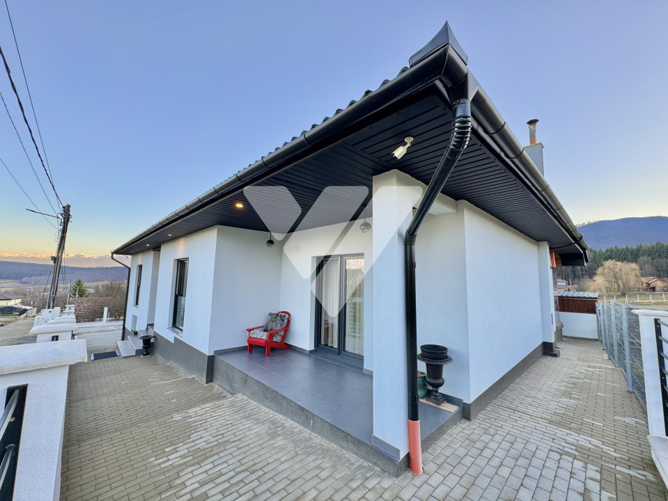Casa premium pe un singur nivel, teren 600 mp, vedere munti - Tocile