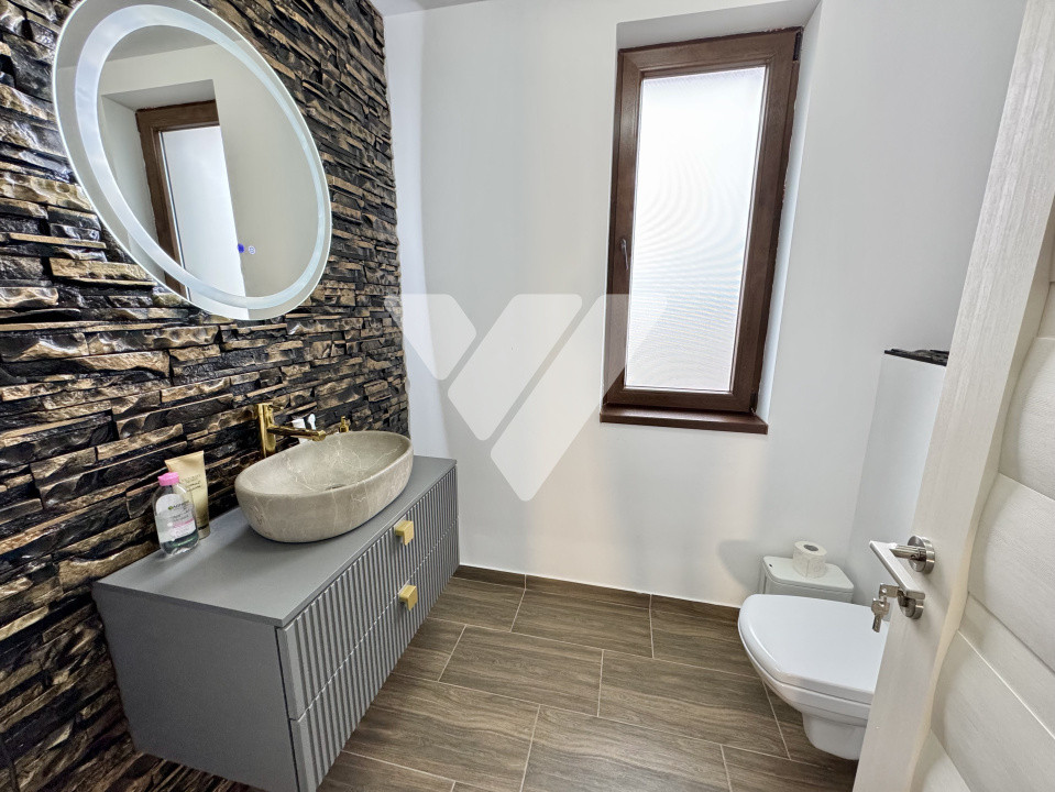 Casa moderna tip duplex 4 camere mobilata, teren 235 mp Talmaciu Sibiu